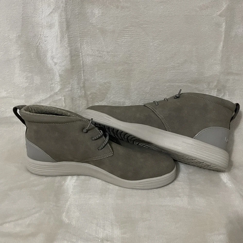 Hey Dude Jo Wally Mid Suede‎ Chukka Boots Men's Size 8 Gray Lightweight Ankle